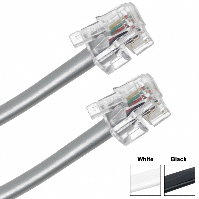 Modular Cable Plug to Plug 6p4c (RJ11, RJ14) 14.00' (4.27m) Unshielded